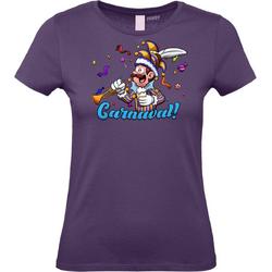 Dames T-shirt Carnavalluh | Carnaval | Carnavalskleding Dames Heren | Paars | maat XS